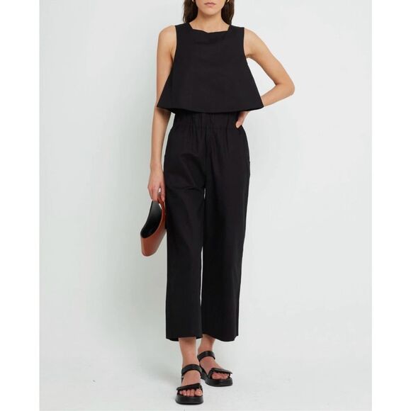 ✨KOURT Black Baggy Crop Sz Large Pants✨ - Picture 1 of 12